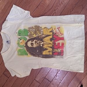 Bob Marley Sun is Shining Pale Yellow T